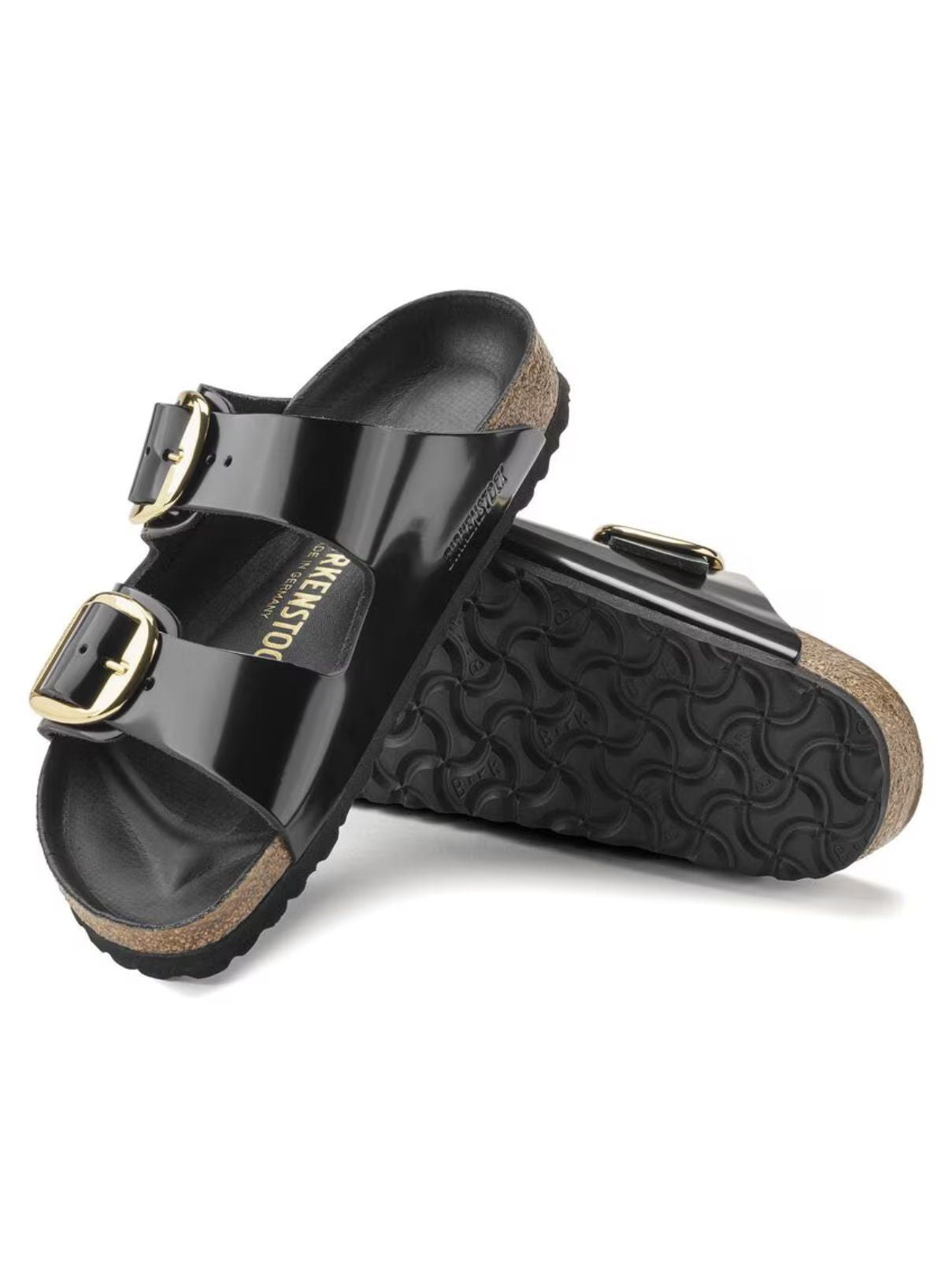 Birkenstock Arizona Big Buckle High Shine with Gold Buckle