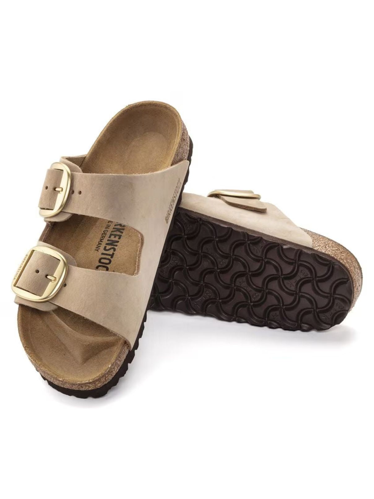 Birkenstock Arizona Big Buckle in Sandcastle Nubuck