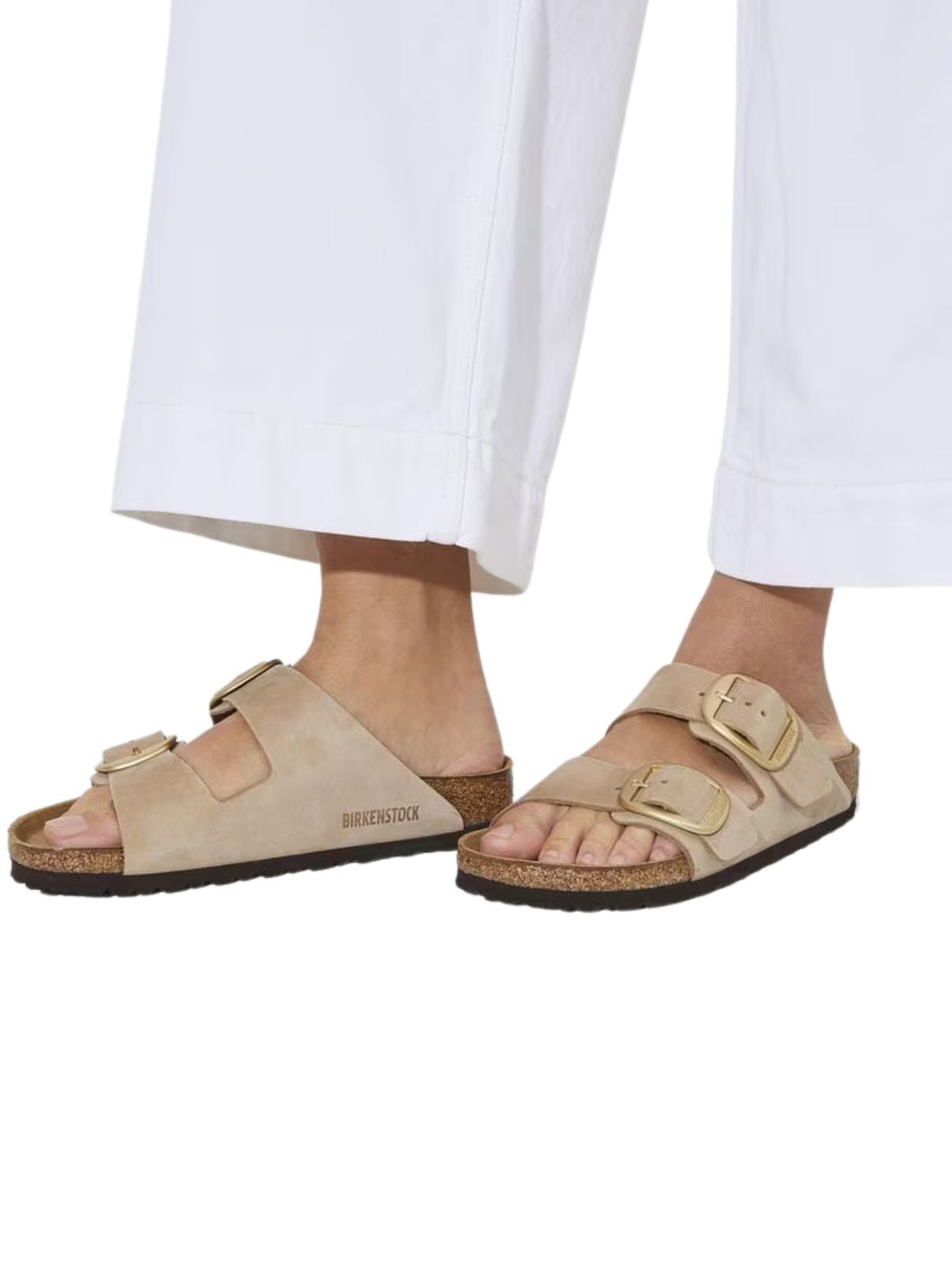 Birkenstock Arizona Big Buckle in Sandcastle Nubuck