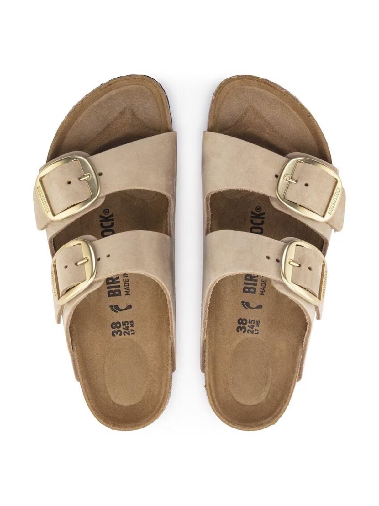 Birkenstock Arizona Big Buckle in Sandcastle Nubuck