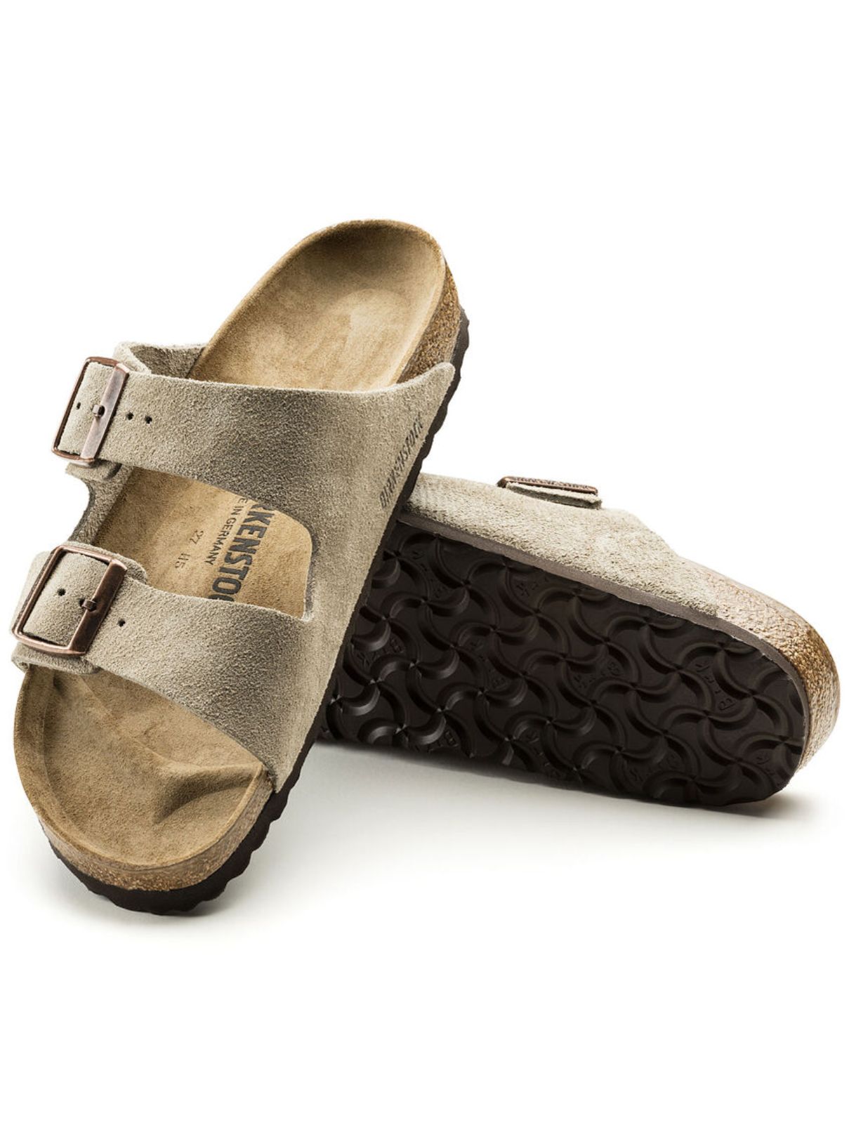 Birkenstock Arizona Soft Foot Bed in Taupe Suede