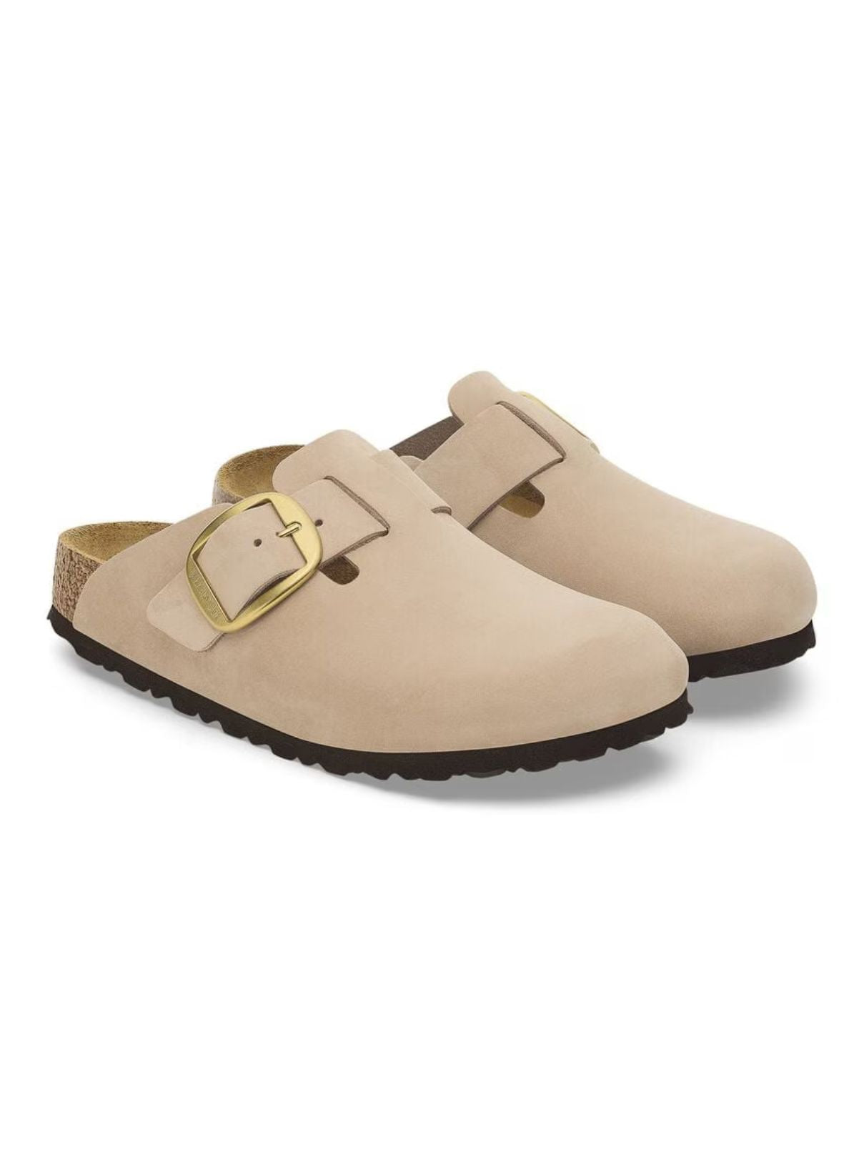 Birkenstock Boston Big Buckle in Sandcastle Nubuck