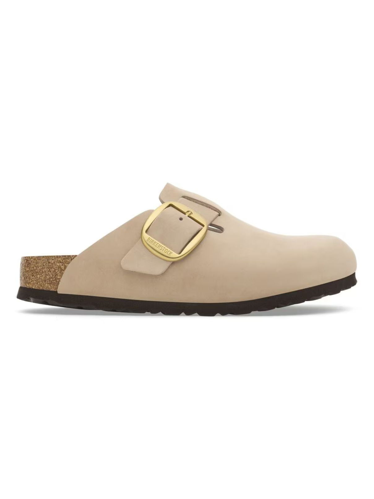 Birkenstock Boston Big Buckle in Sandcastle Nubuck