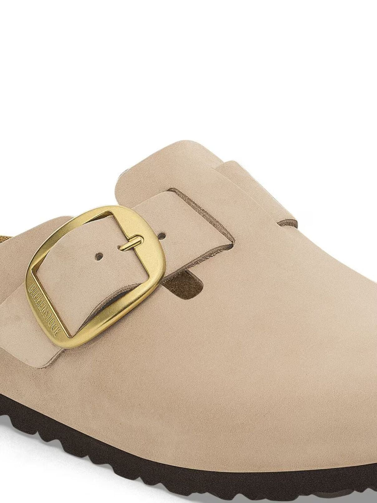 Birkenstock Boston Big Buckle in Sandcastle Nubuck