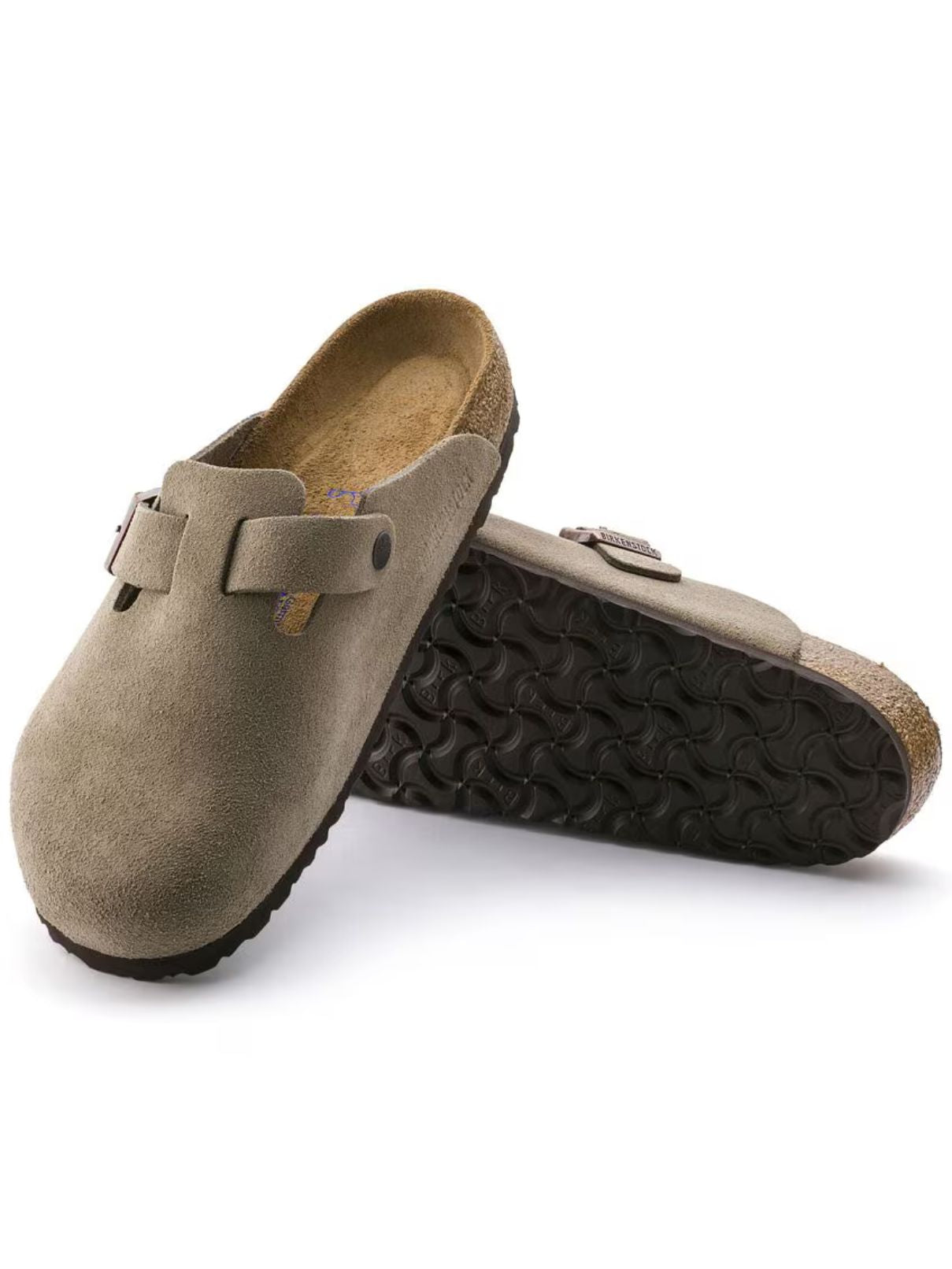 Birkenstock Boston SFB in Taupe Suede