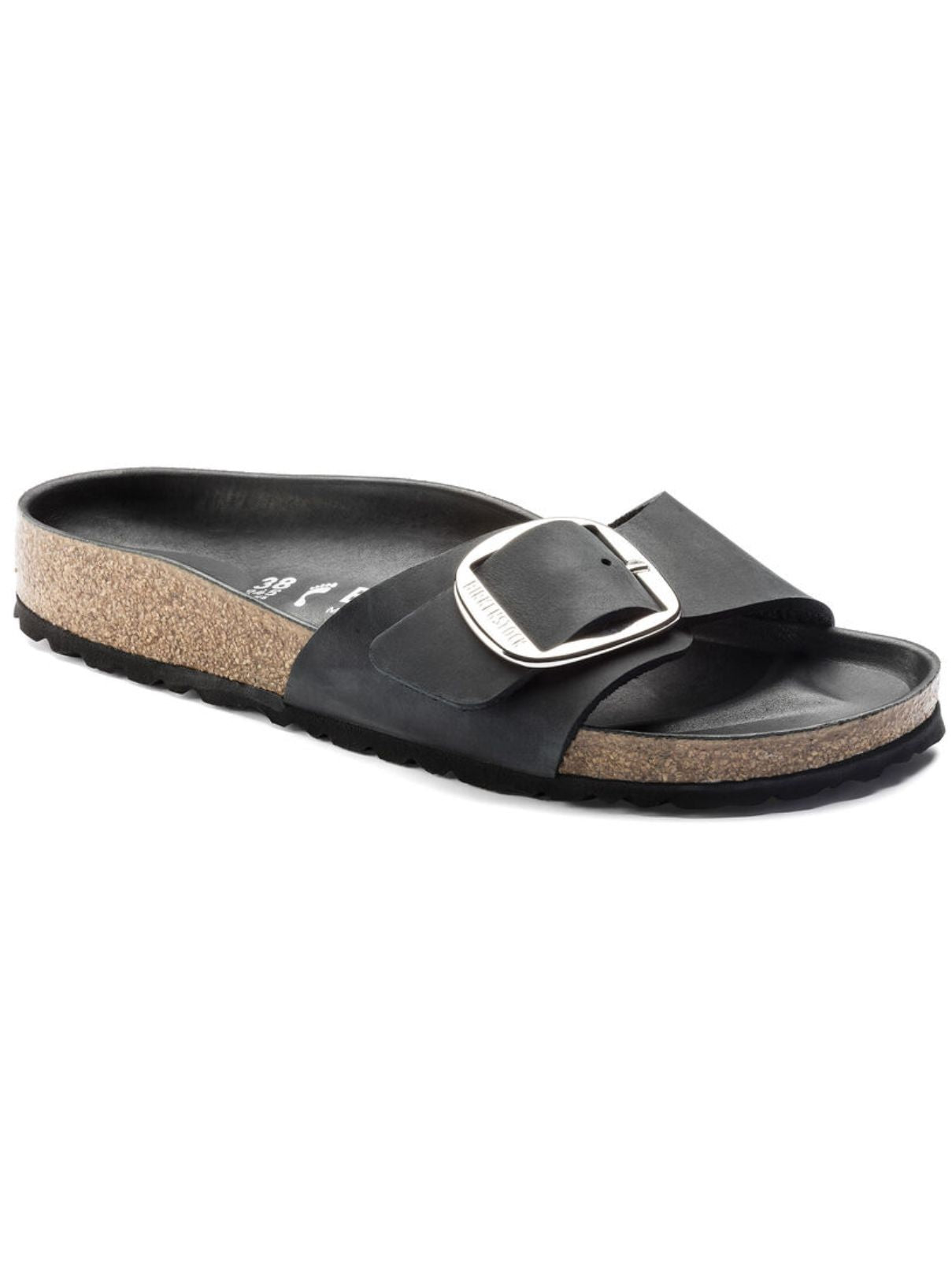 Birkenstock Madrid Big Buckle Oiled Leather in Black