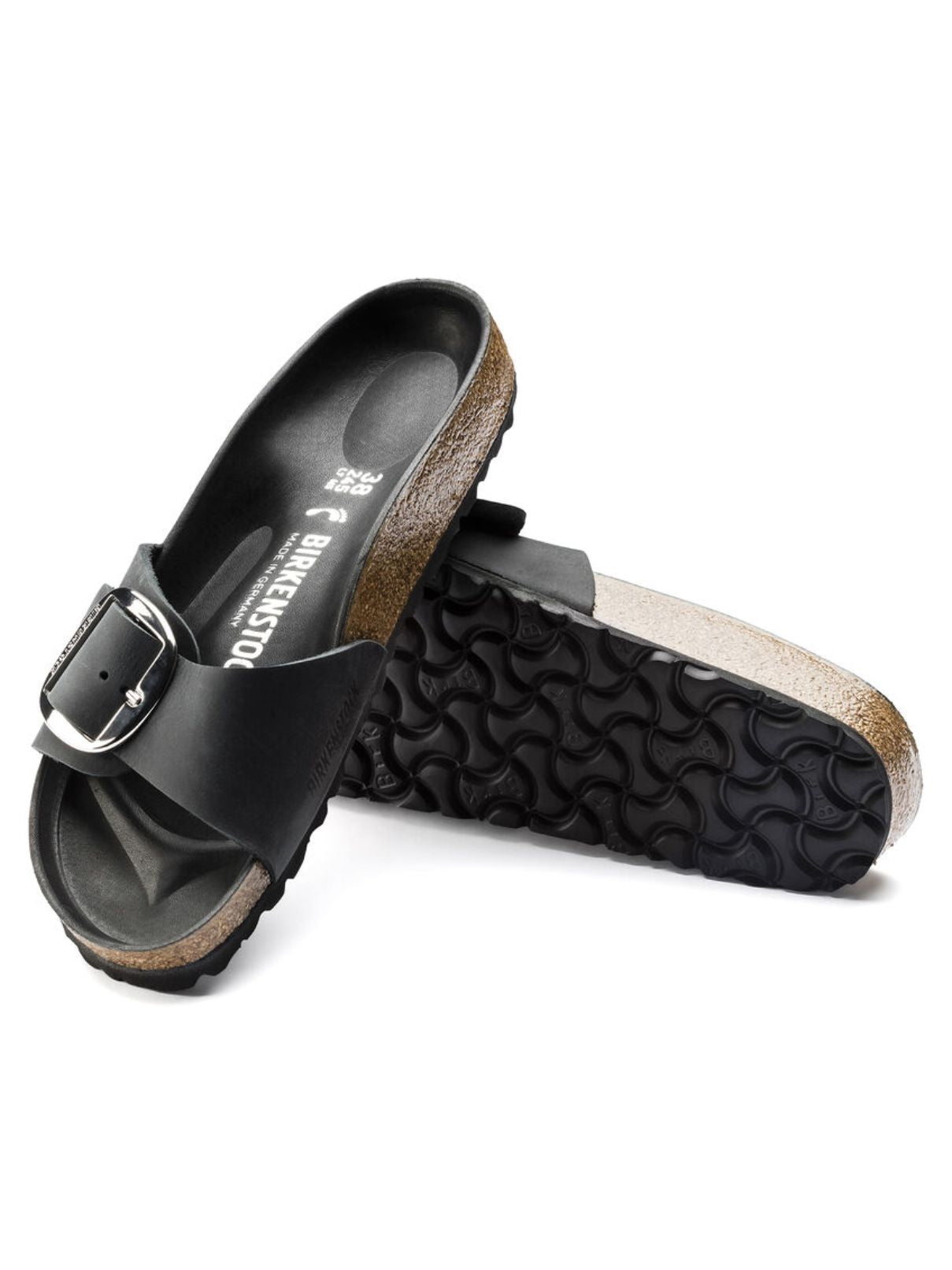 Birkenstock Madrid Big Buckle Oiled Leather in Black