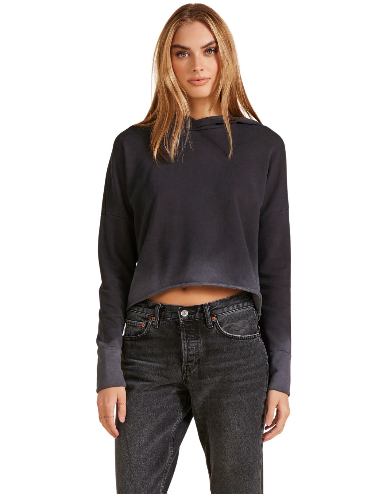 Bobi LA Hoodie Sweatshirt in Black