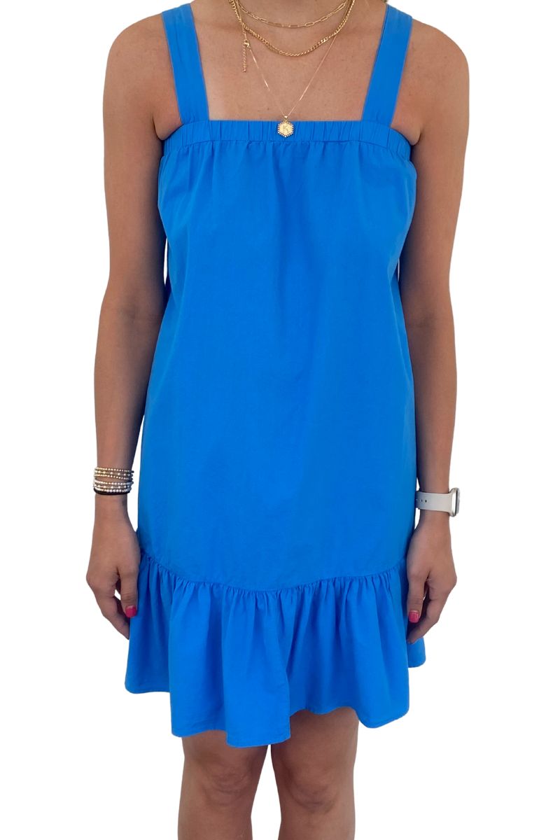 Bobi LA Square Neck Short Dress in Mykonos