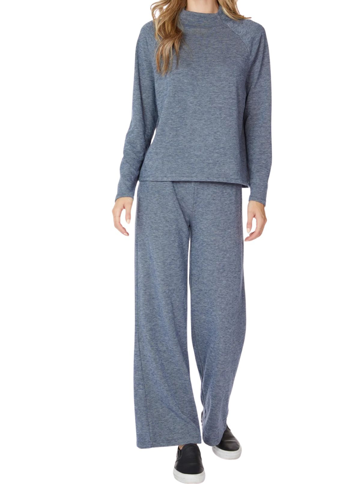 Bobi LA Wide Leg Pant in Blue