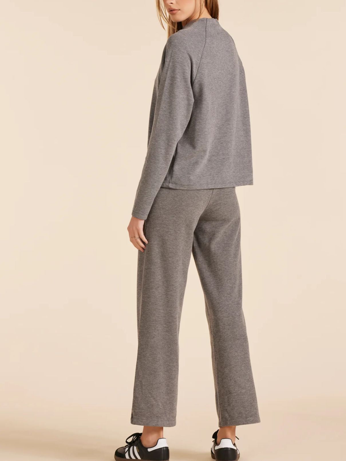 Bobi LA Wide Leg Pant in Charcoal