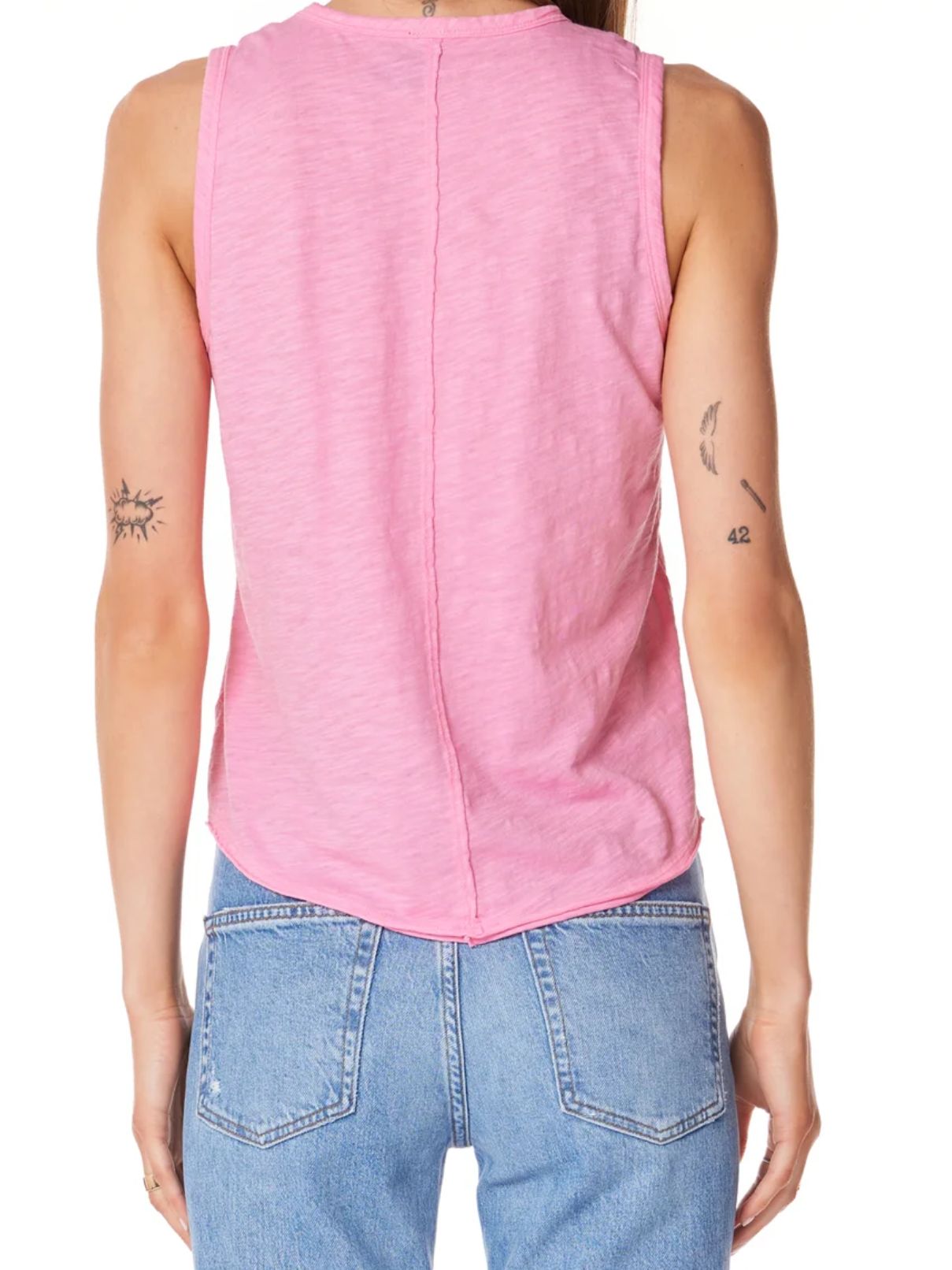 Bobi V Neck Tank in Cotton Candy