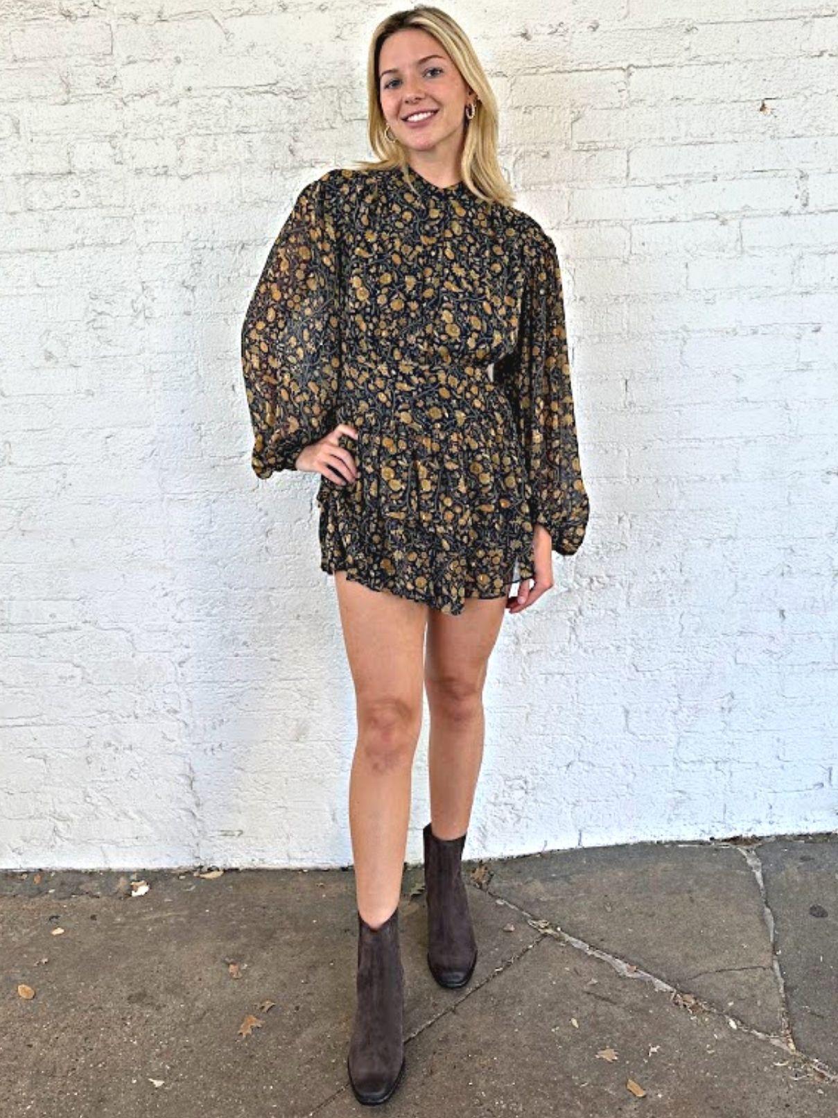Brami Mini Dress in Dark Navy/Mustard