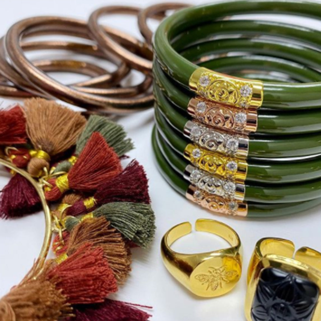 Budha Girl Three Kings AWB Jade Set of 3 in Medium