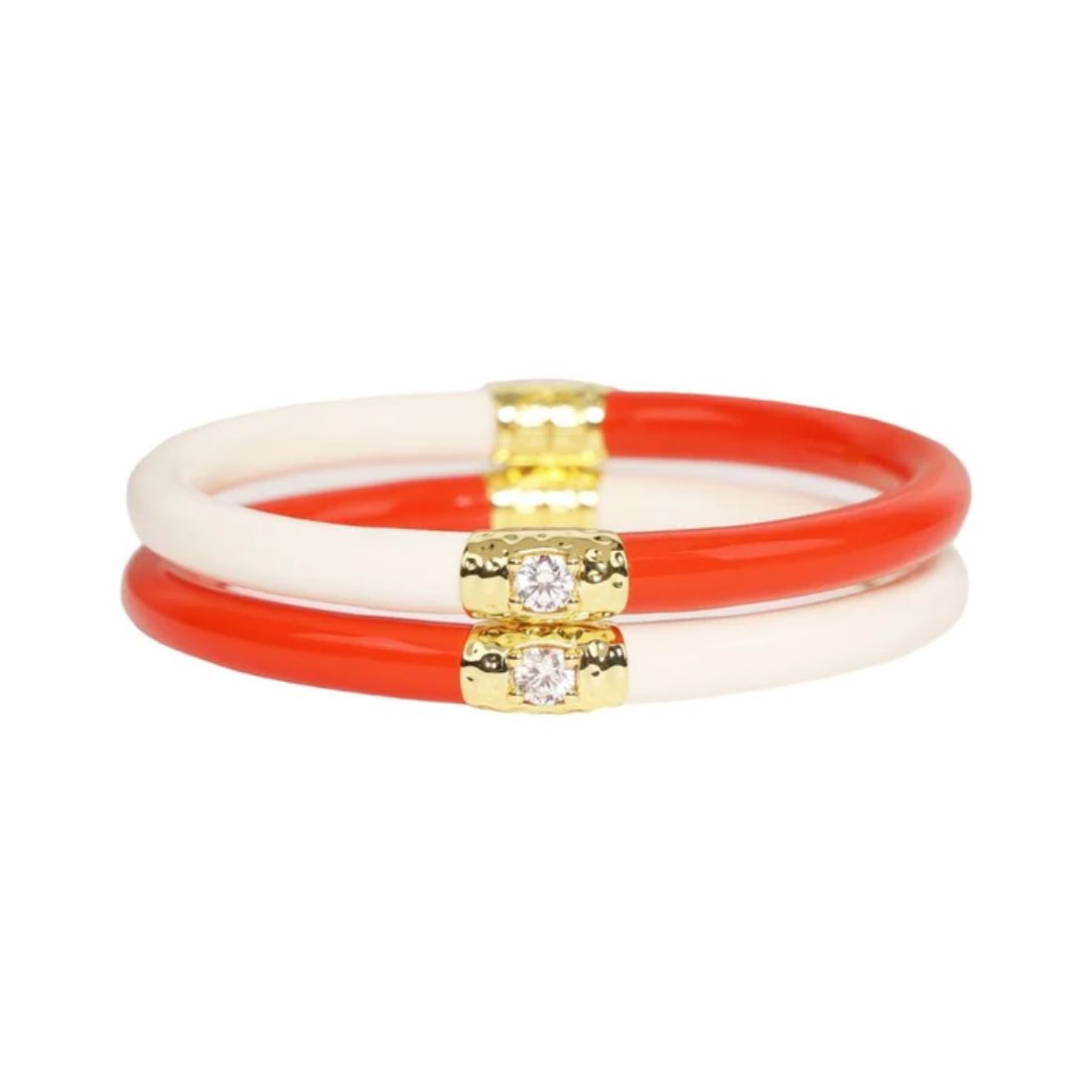 Budha Girl Yin Yang AWB Coral/Ivory Set of 2