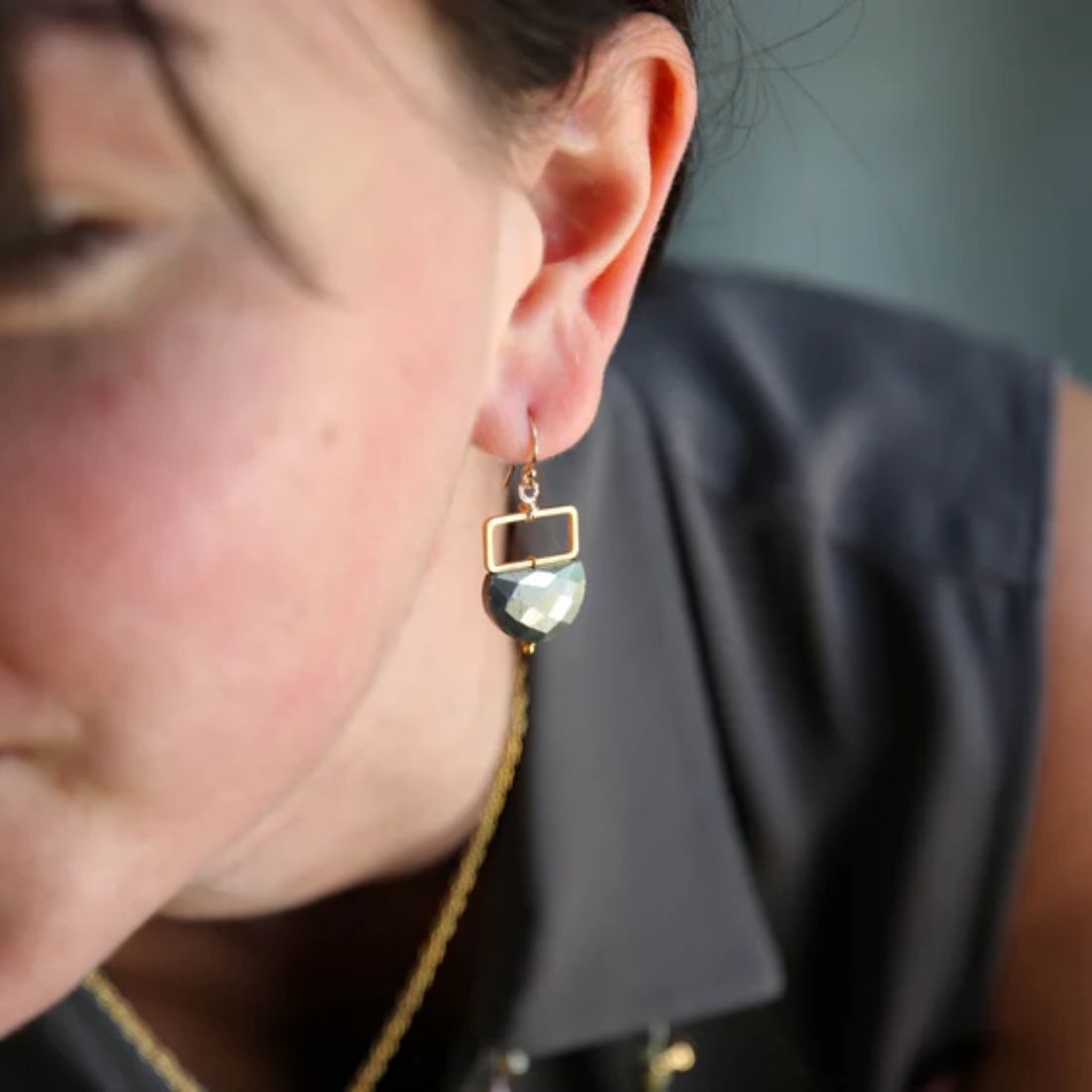 Catherine Page Clutch Pyrite Earring