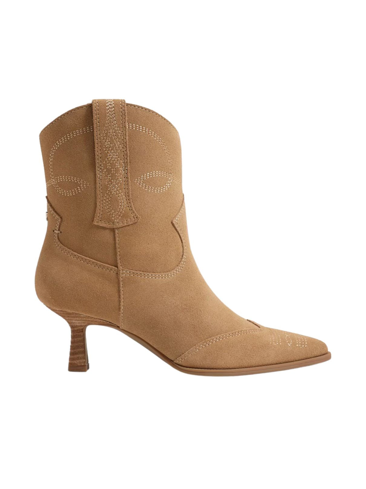 Circus by Sam Edelman Yolanda Suede Western Bootie in Golden Caramel