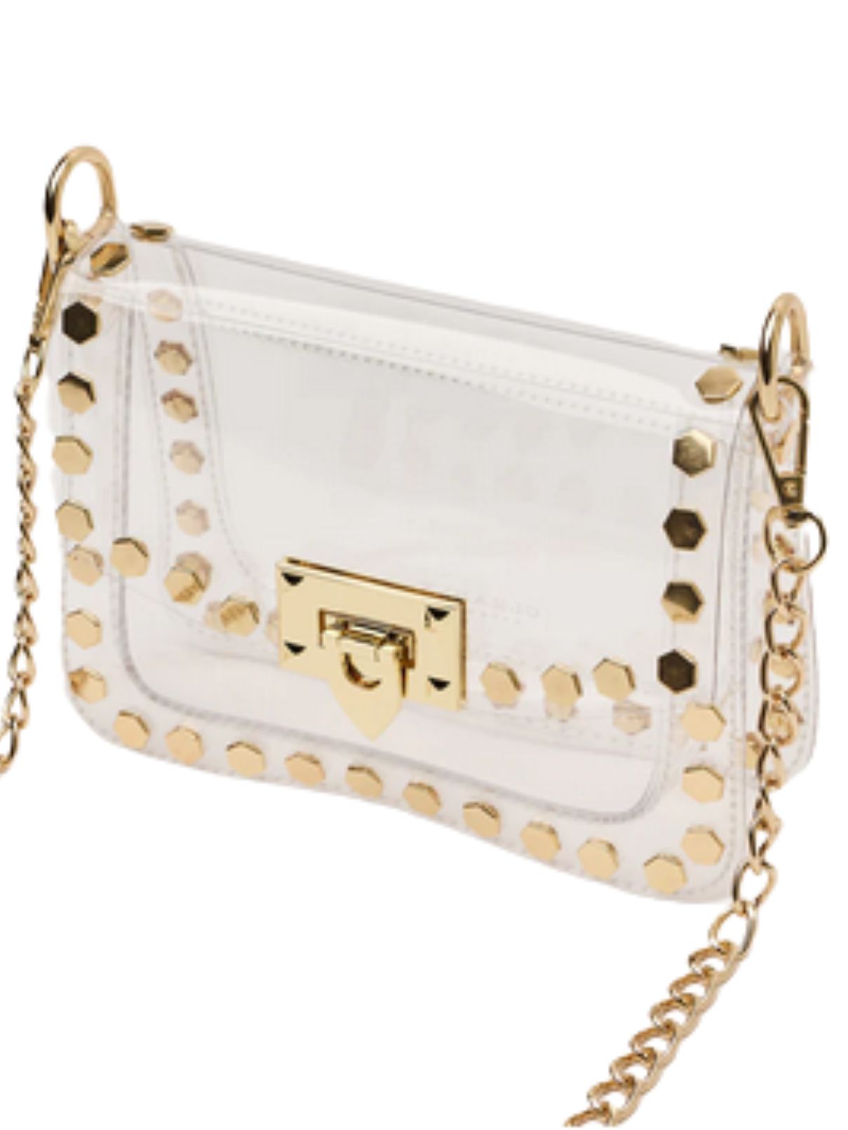 Clearly Handbags Jackie Hexagon Clear Purse