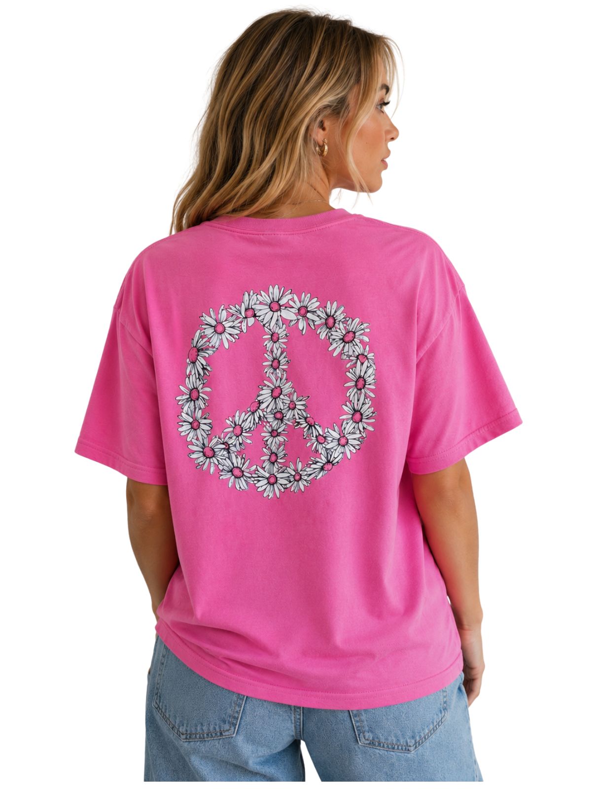 Cotton Island Daisy Tee in Barbie