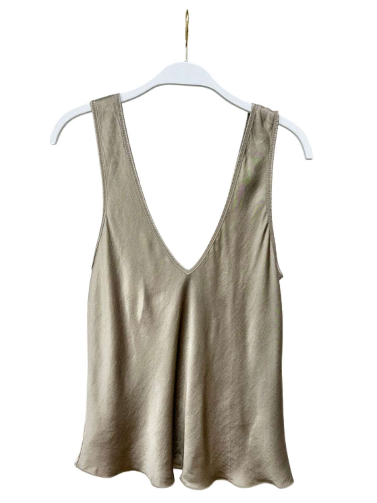 Cotton Island Italian Viscose Tank in Mocha