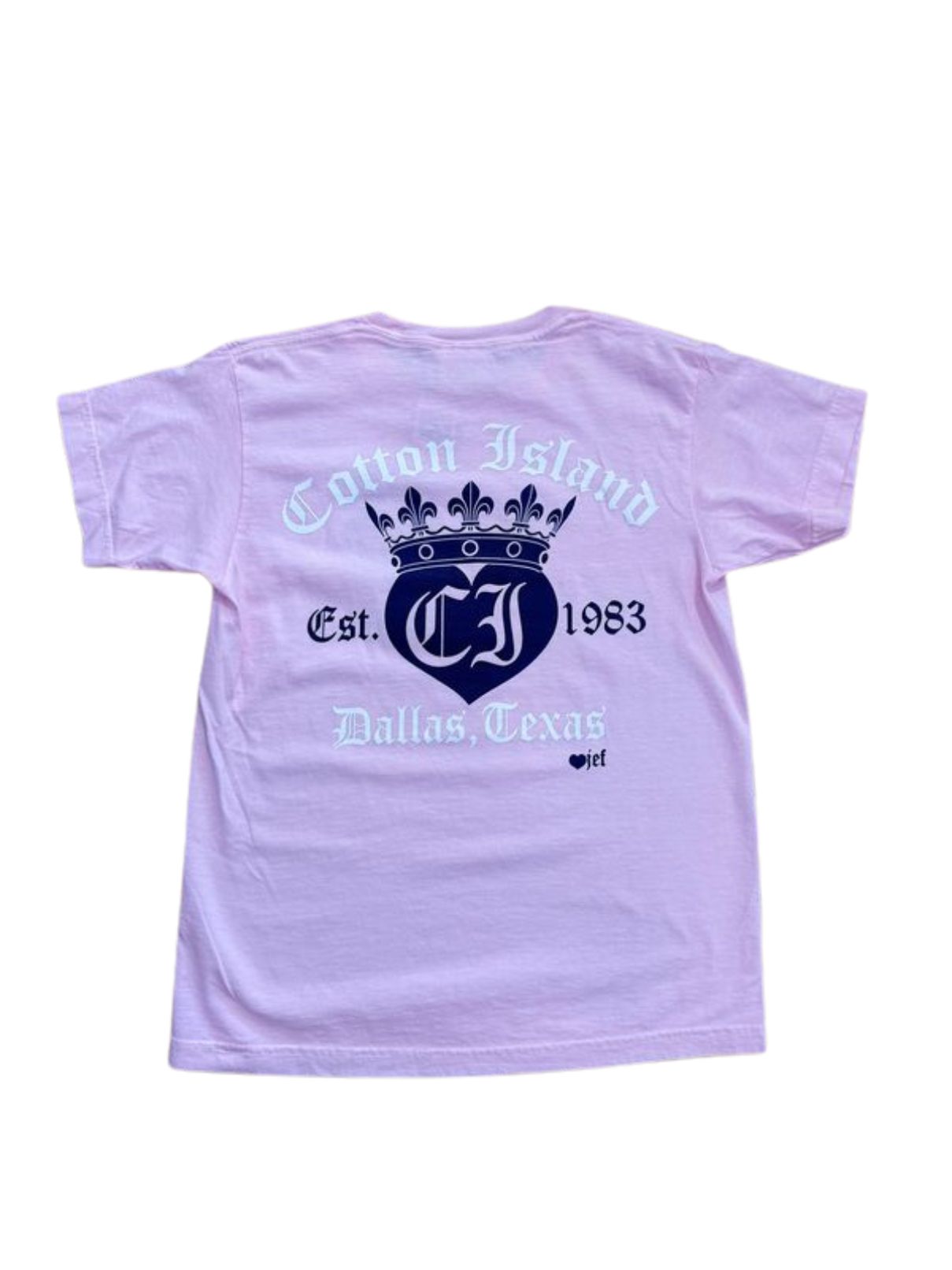 Cotton Island S/S Blossom Comfort Colors Tee with Navy/White