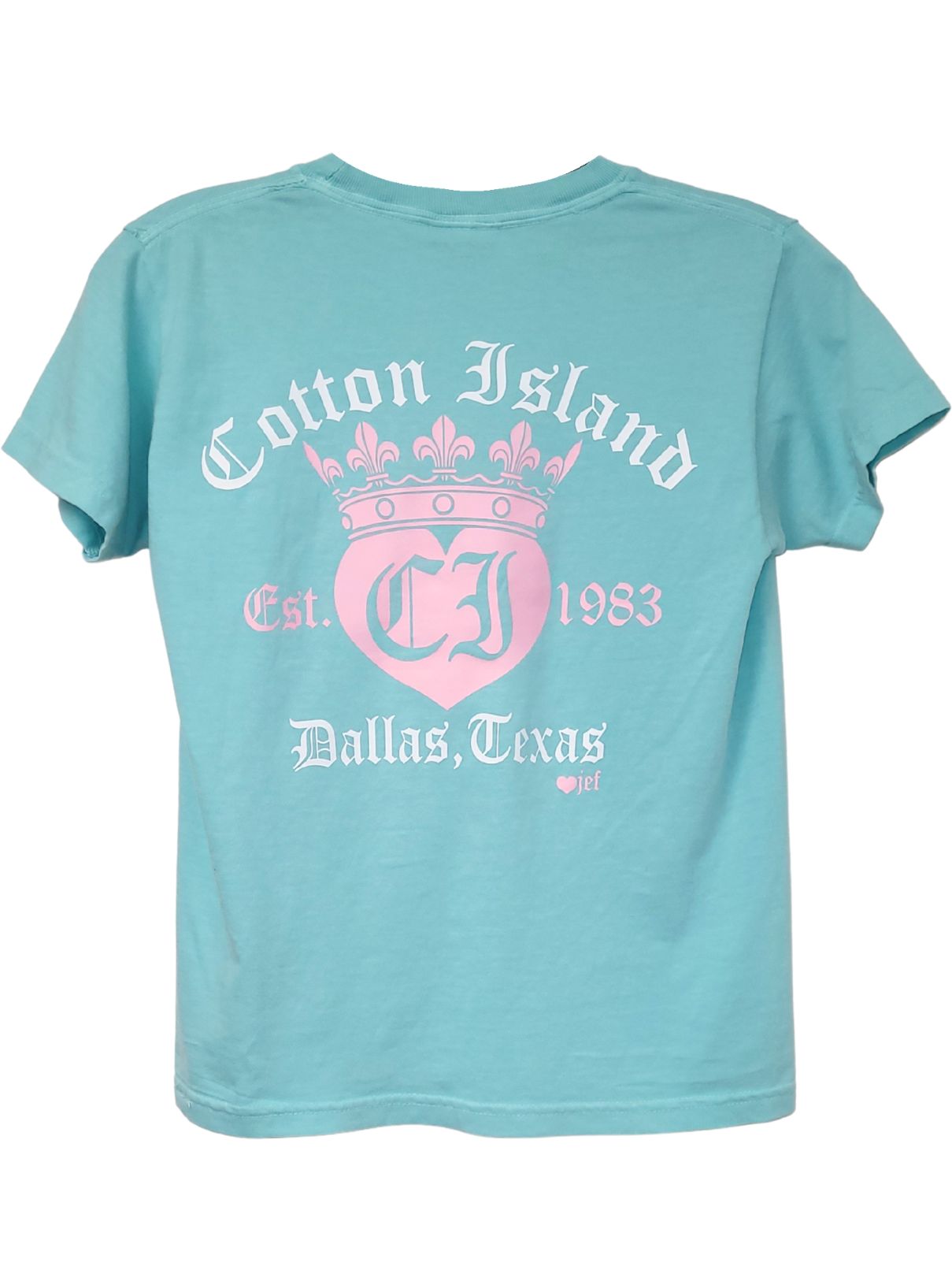 Cotton Island S/S Chalky Mint Comfort Colors with Pink/White