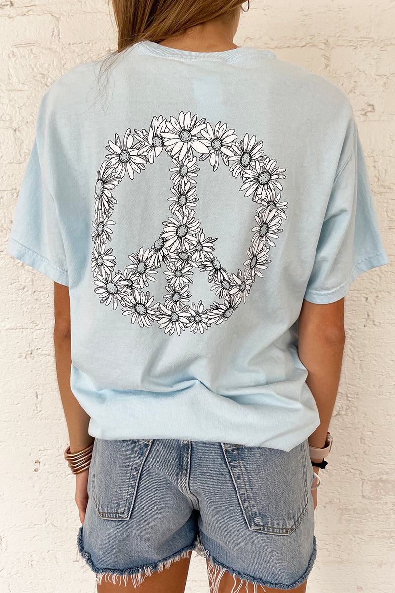 Cotton Island S/S Daisy Tee in Chambrey