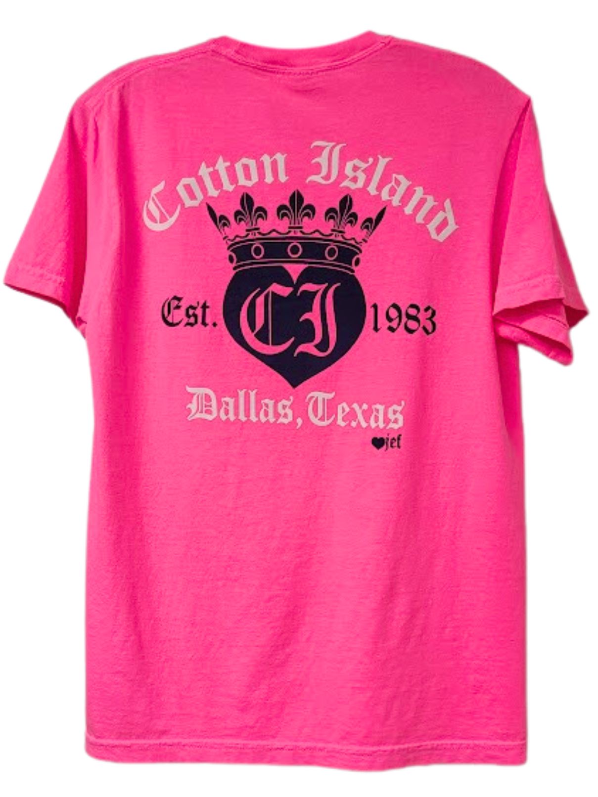 Cotton Island S/S Neon Pink with Navy/White