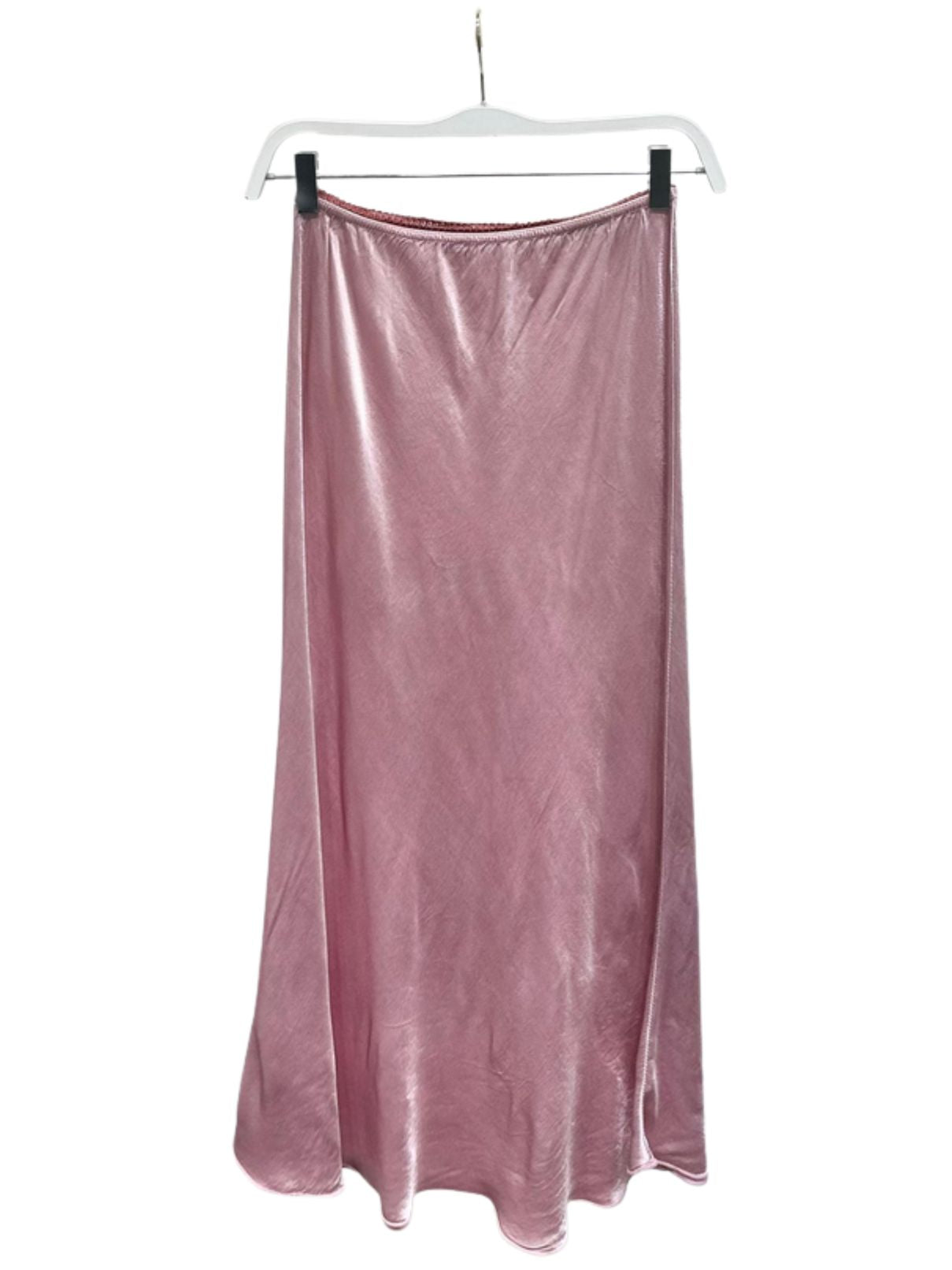 Cotton Island Silky Slip Skirt in Dusty Rose