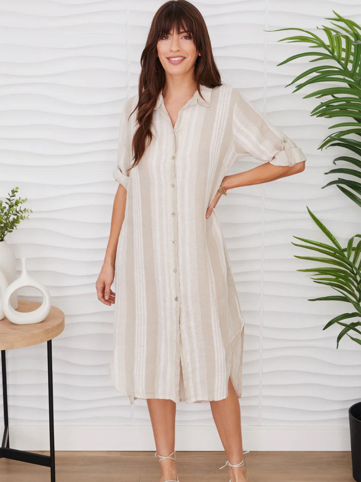 Cotton Island Stripe Tunic Dress