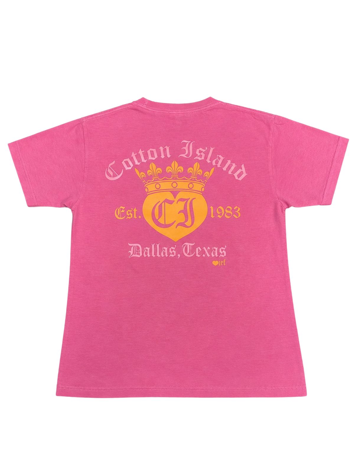 Cotton Island Tee in Crunchberry with Orange/Pink