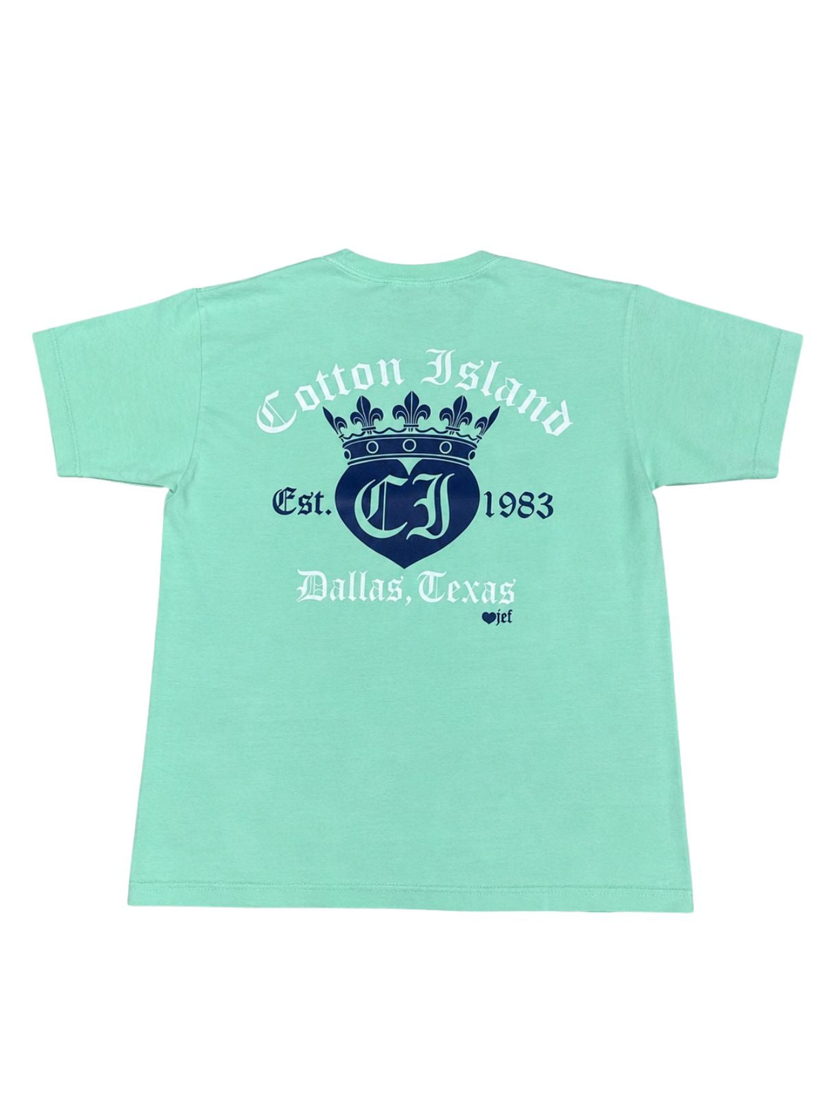 Cotton Island Tee in Island Reef with Navy/White