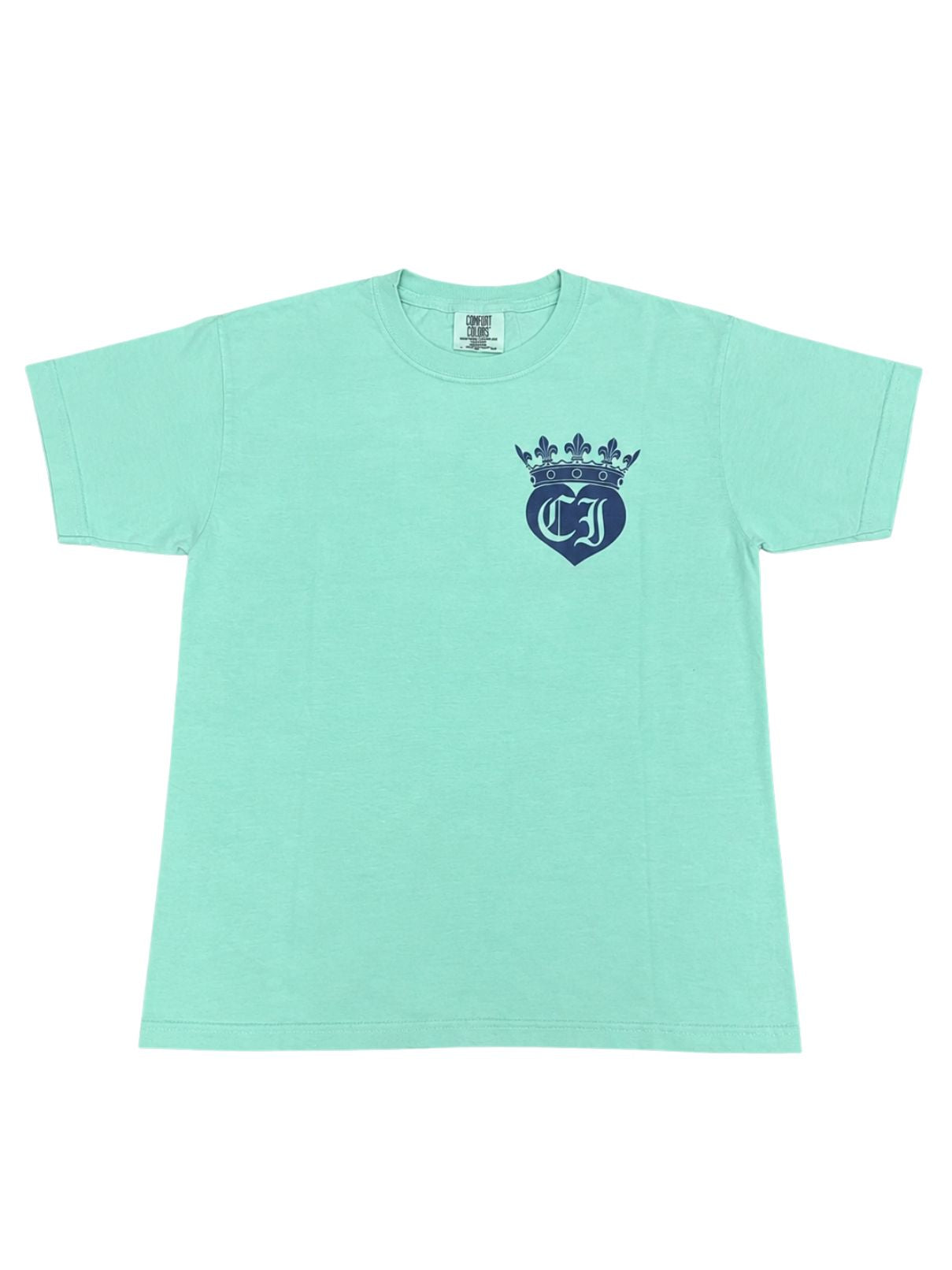 Cotton Island Tee in Island Reef with Navy/White