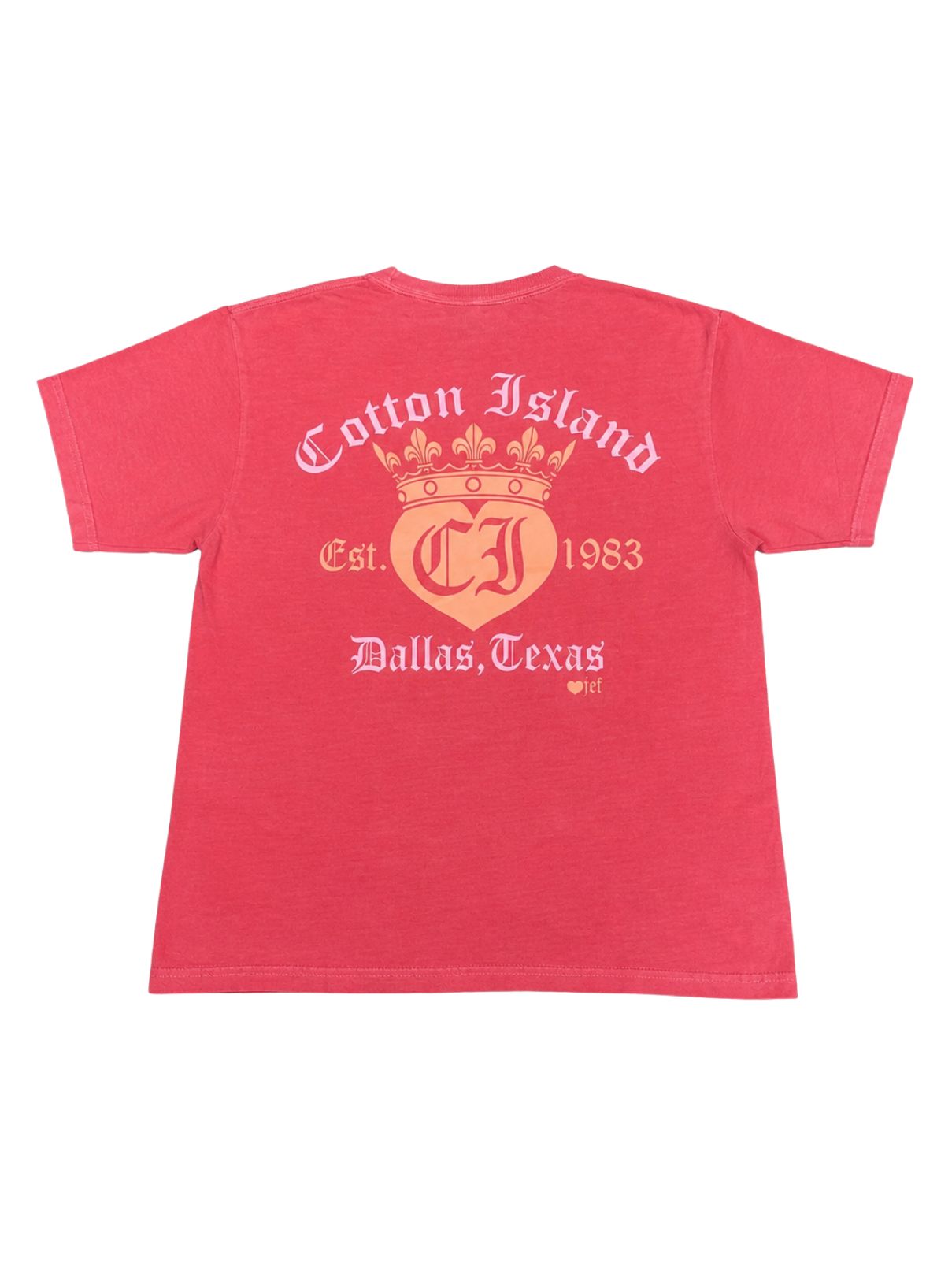 Cotton Island Tee in Watermelon with Peach/Pink