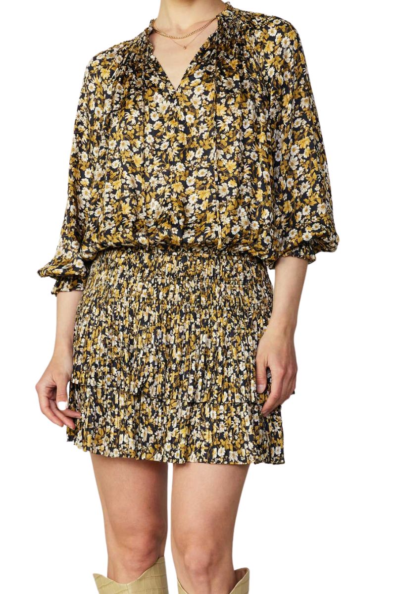 Current Air L/S Floral Mini in Black