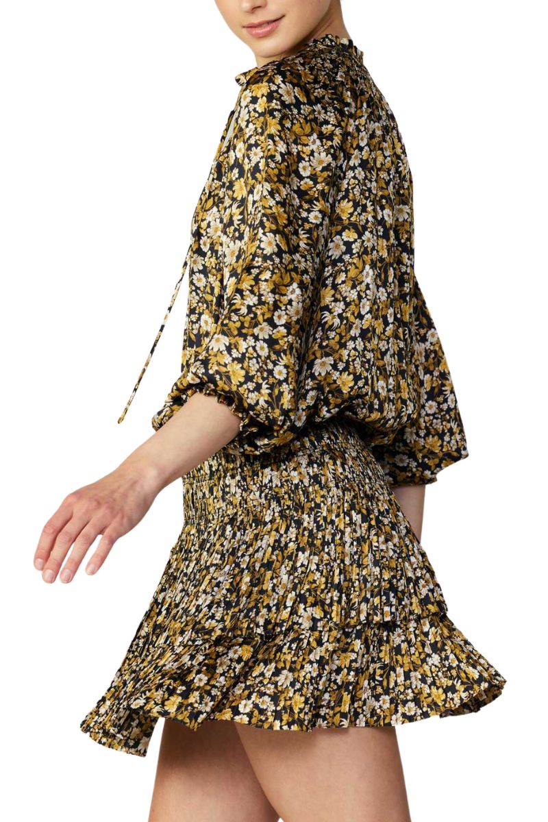 Current Air L/S Floral Mini in Black