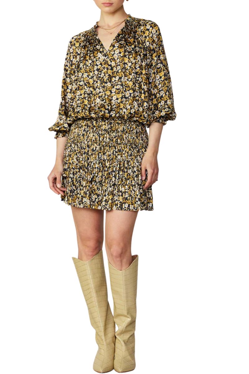 Current Air L/S Floral Mini in Black