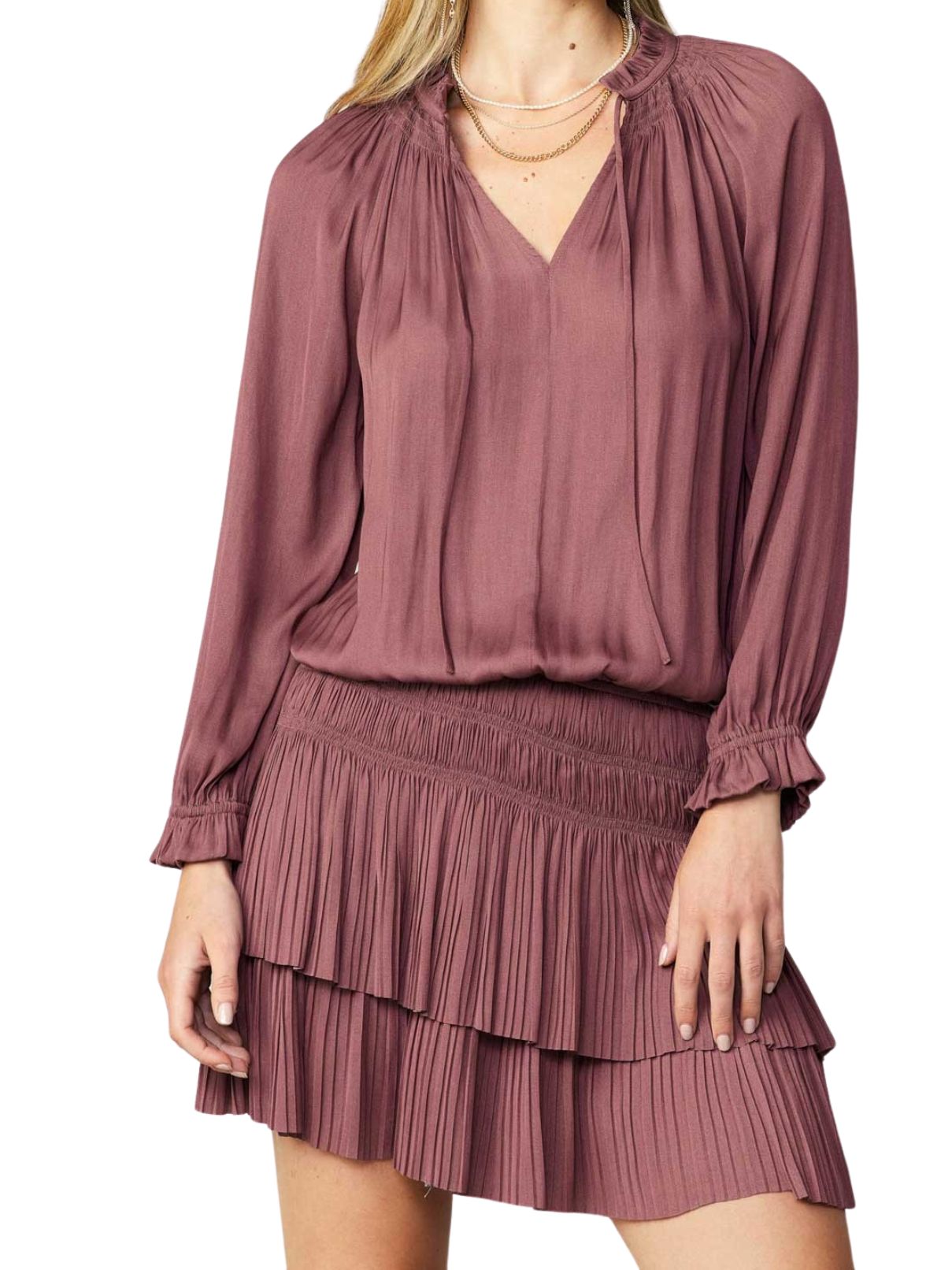Current Air Pleated L/S Mini in Rose