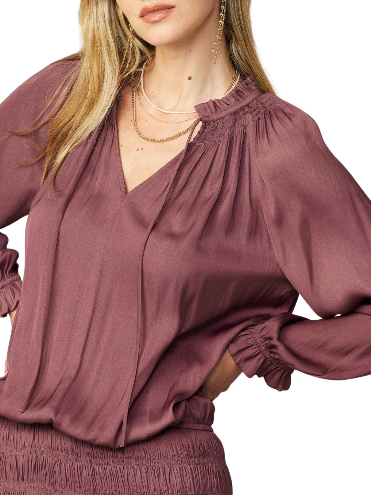 Current Air Pleated L/S Mini in Rose