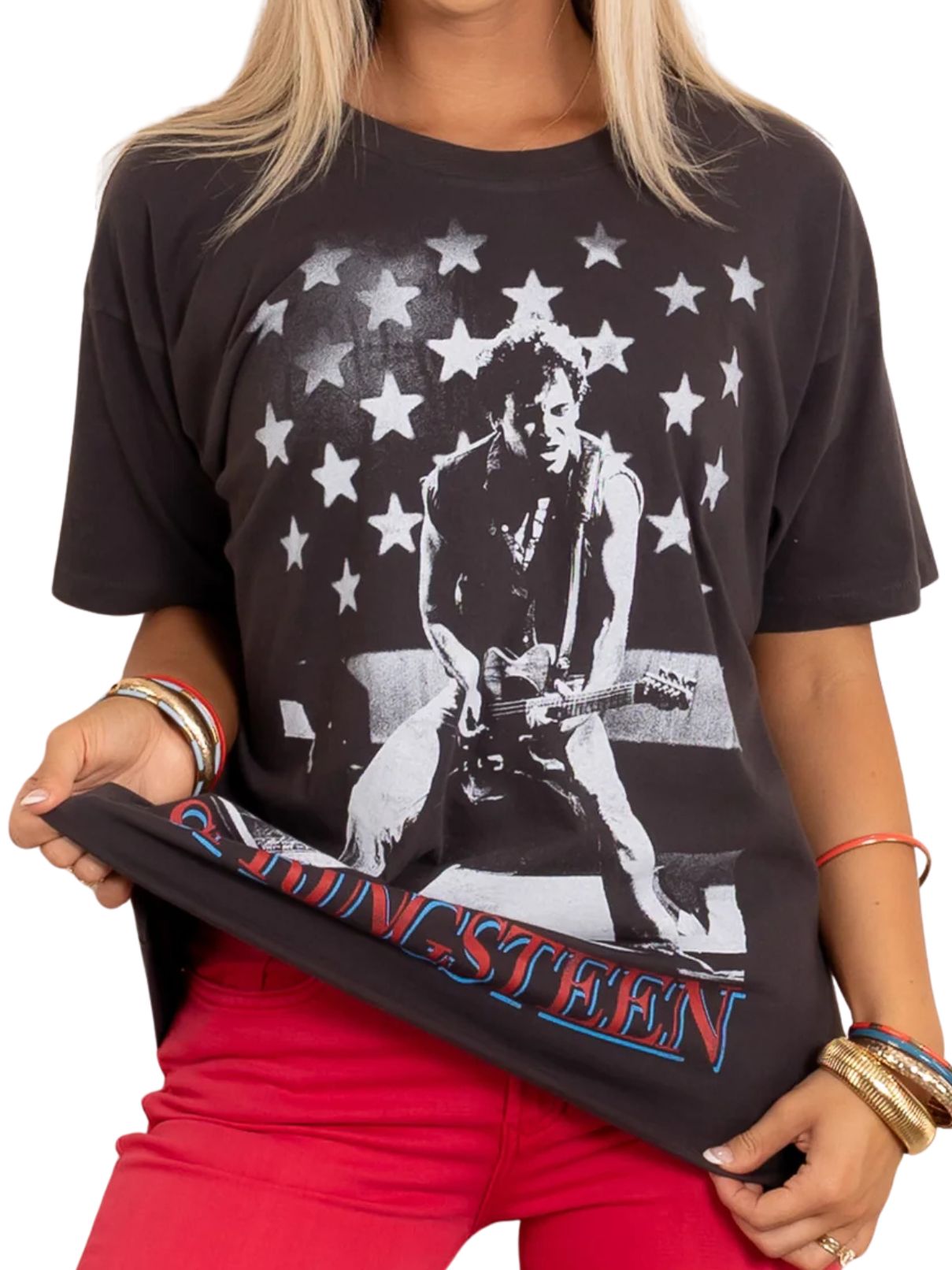 DAYDREAMER Bruce Springsteen Rockin America Merch Tee in Black