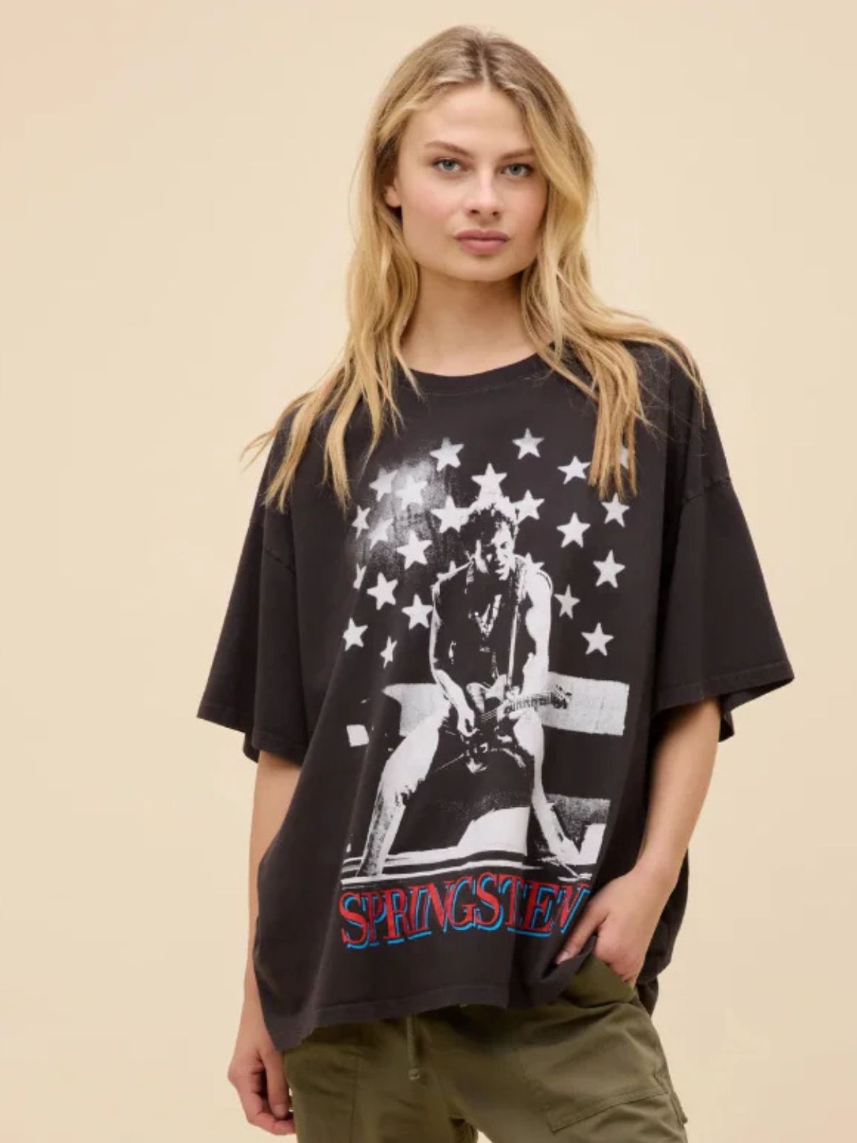 DAYDREAMER Bruce Springsteen Rockin America Merch Tee in Black