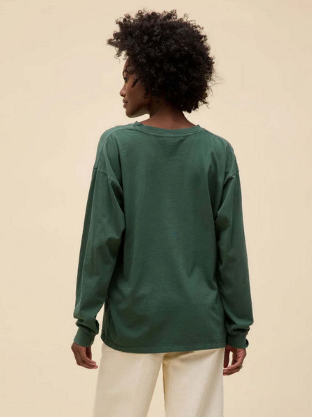 DAYDREAMER Chris Stapleton Guitar and Roses Merch L/S in Deep Green