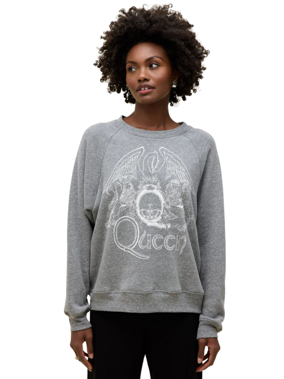 DAYDREAMER Queen Crest Vintage Raglan Sweatshirt