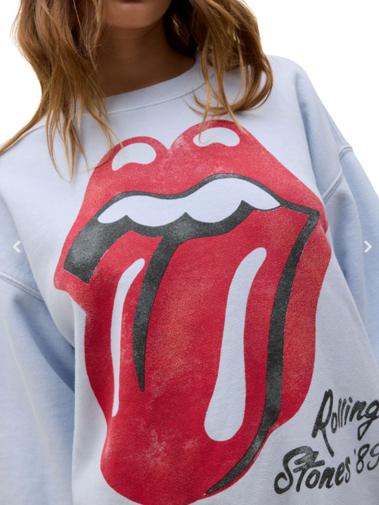 DAYDREAMER Rolling Stones Big Tongue '89 Oversized Sweatshirt