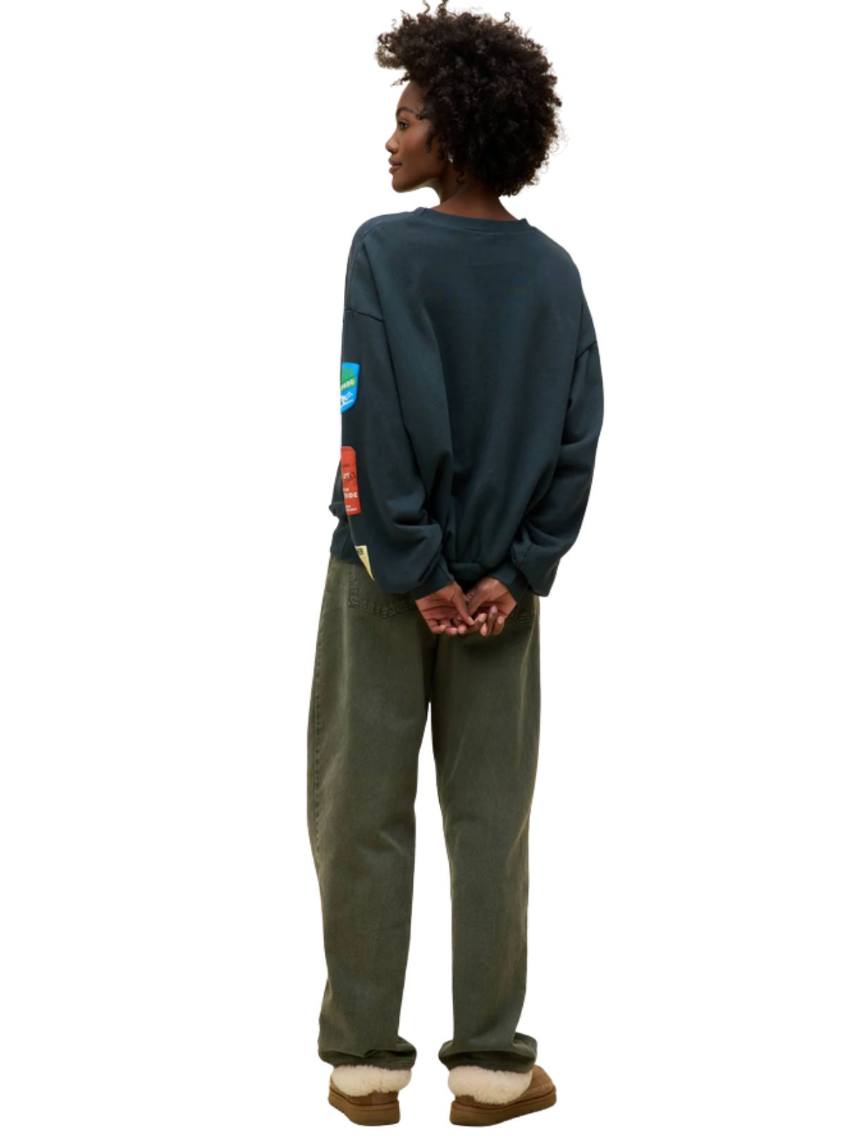 DAYDREAMER Ski Patch & Pass Collector Oversized Sweatshirt