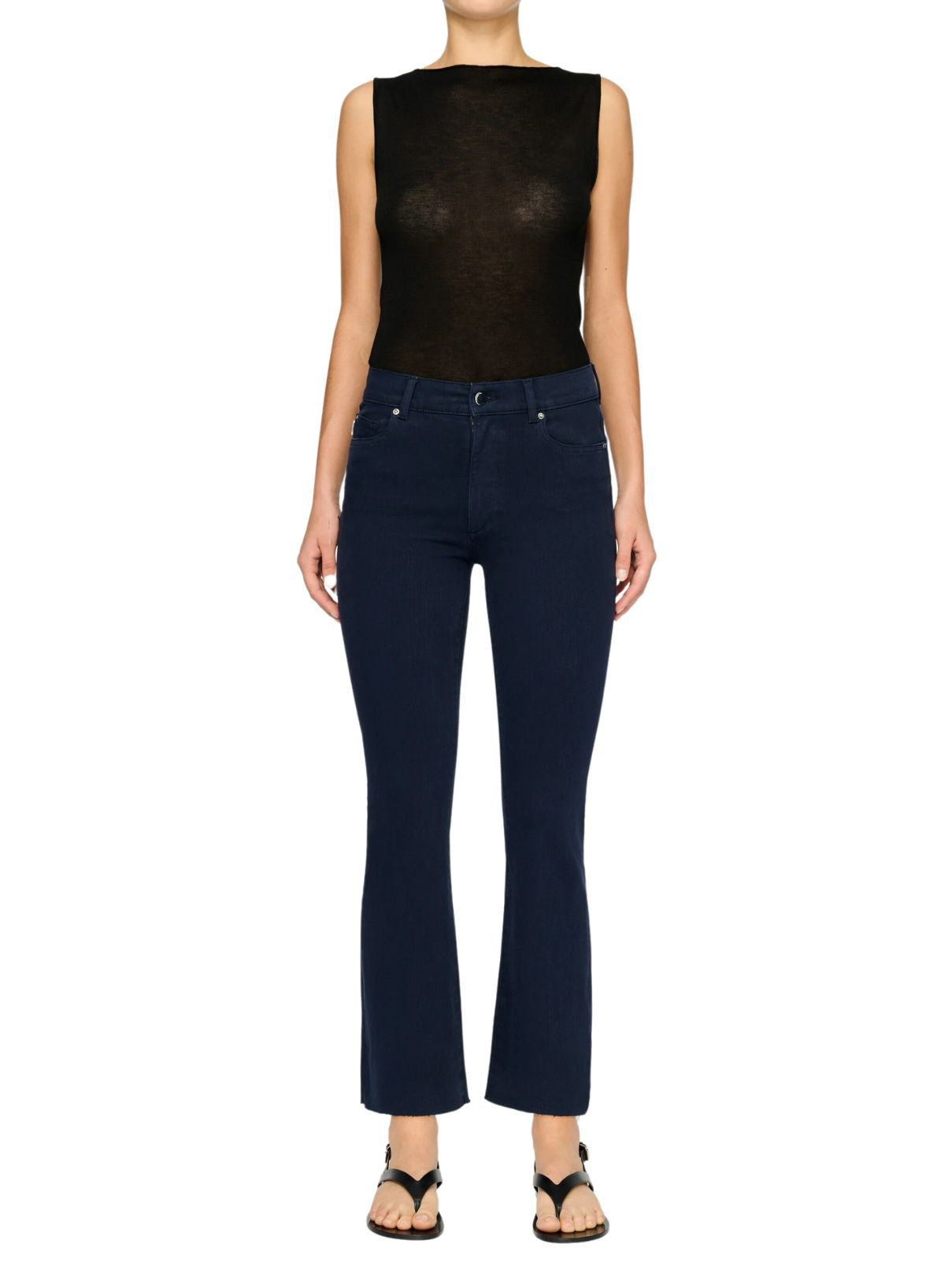 DL 1961 Bridget Crop Boot in Marine