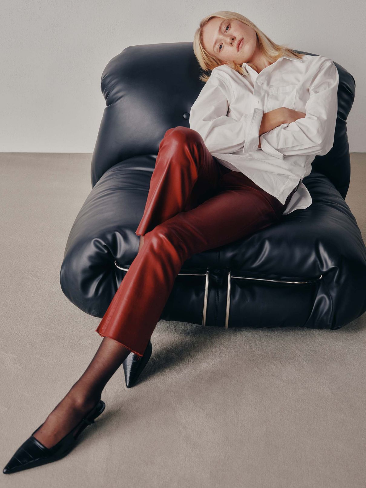 DL 1961 Denim Bridget Boot Hr Crop Jean in Cherry Coated