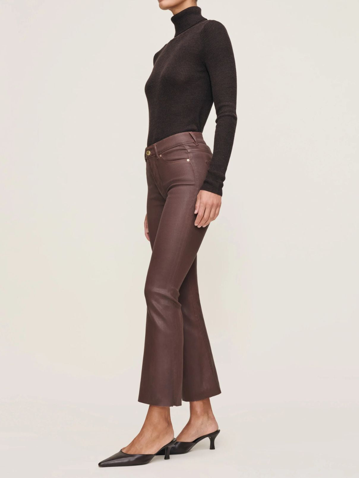 DL 1961 Denim Bridget Boot Hr Crop Jean in Toffee Coated