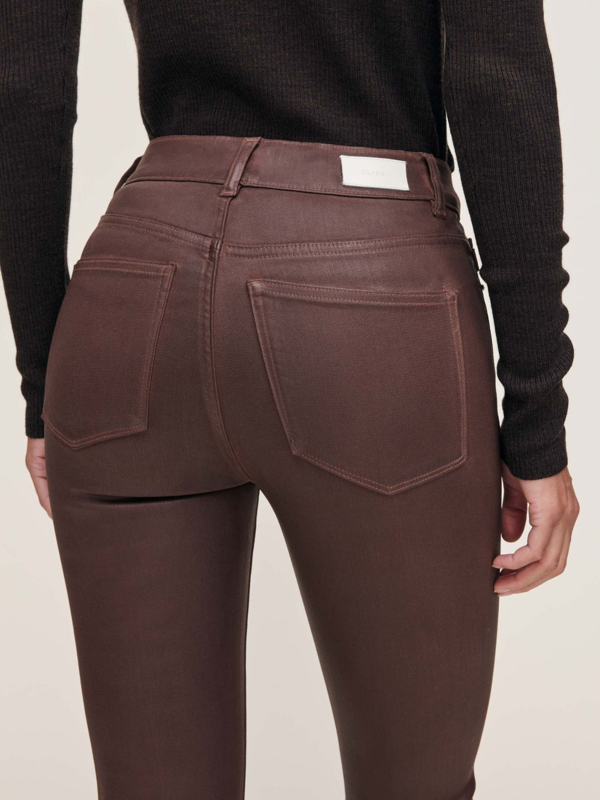 DL 1961 Denim Bridget Boot Hr Crop Jean in Toffee Coated