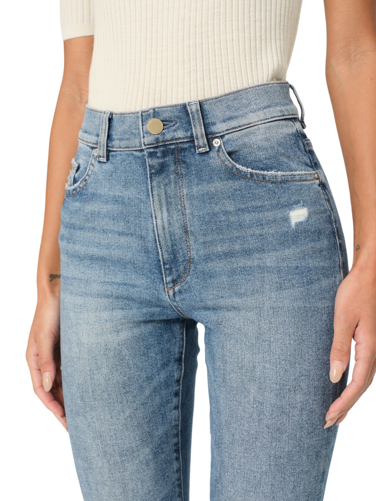 DL 1961 Denim Bridget Crop Boot HR in Ravello